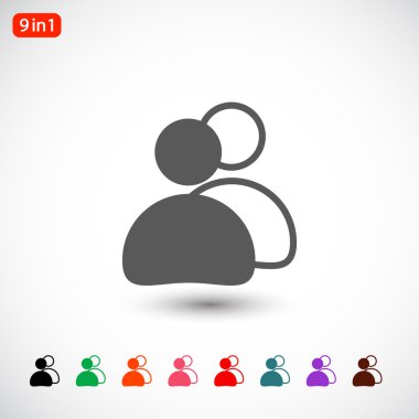 insanlar düz tasarım simgesi