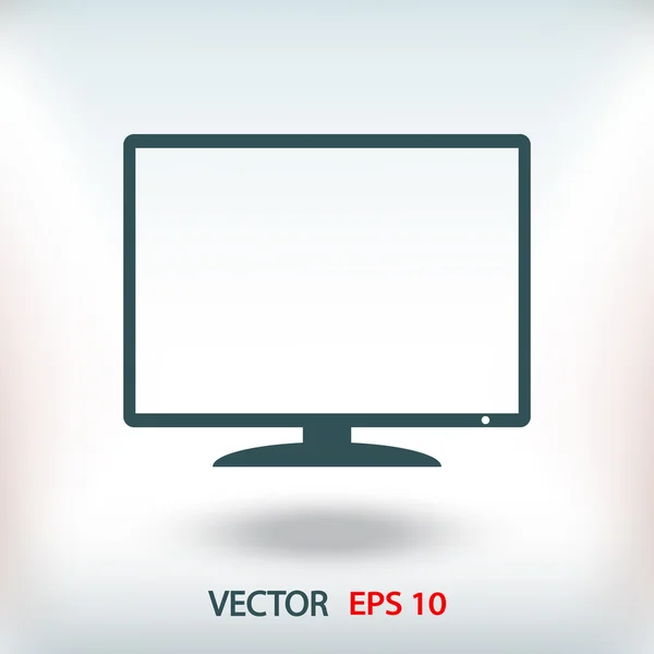 Monitor icono de diseño plano — Archivo Imágenes Vectoriales