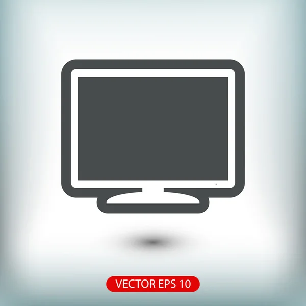 Monitor icono de diseño plano — Vector de stock