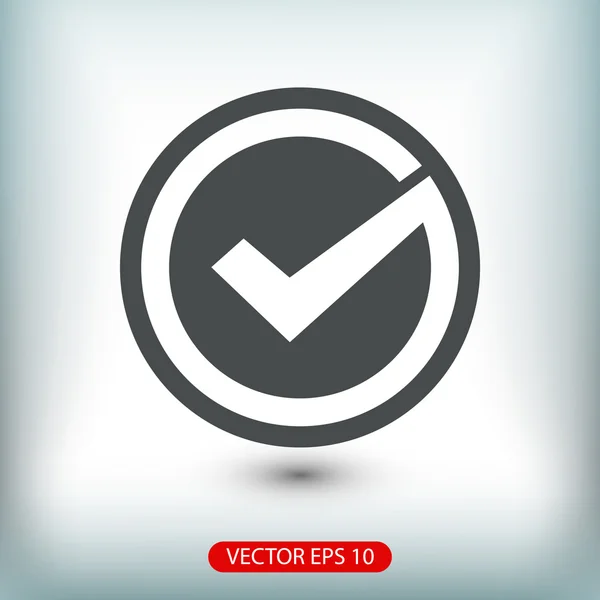 Cochez l'icône du design plat — Image vectorielle