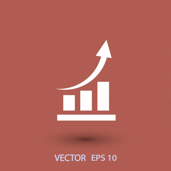 Gráfico Ícone de design plano — Vetor de Stock