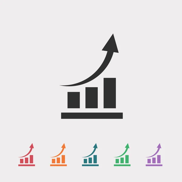 Chart flat design icon — Stock Vector