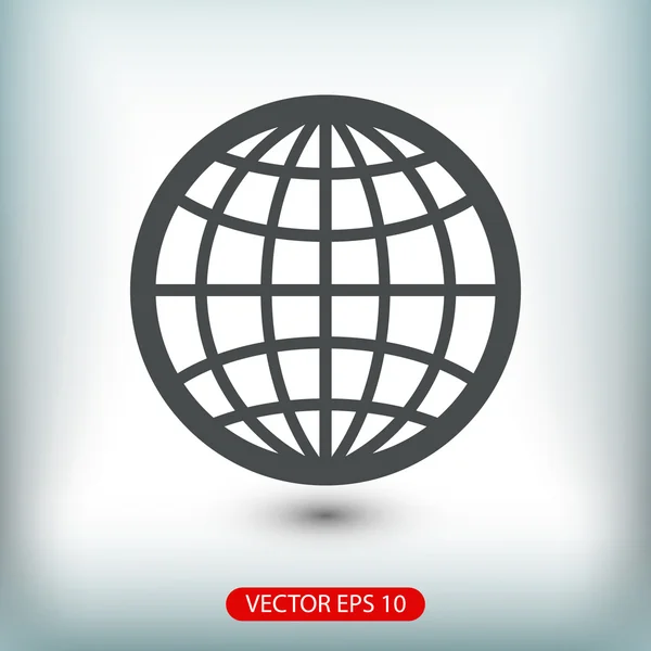 Globe flat design icon — Stock Vector