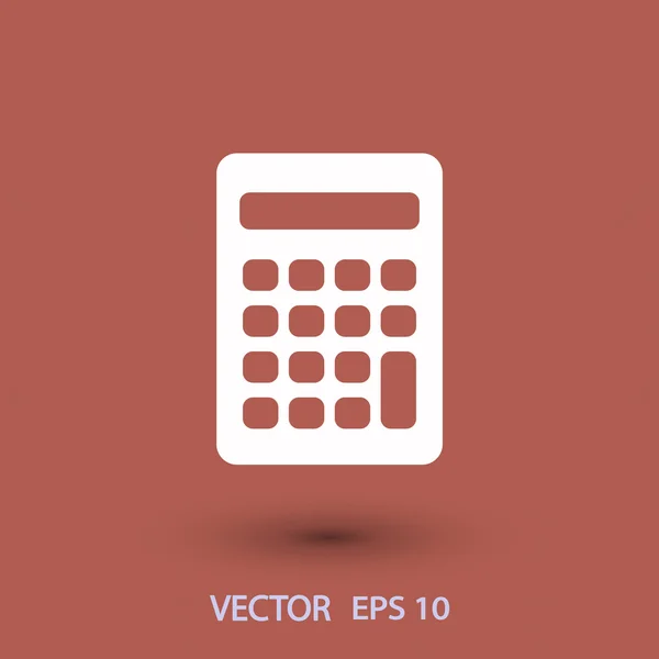 Ícone de design plano calculadora — Vetor de Stock