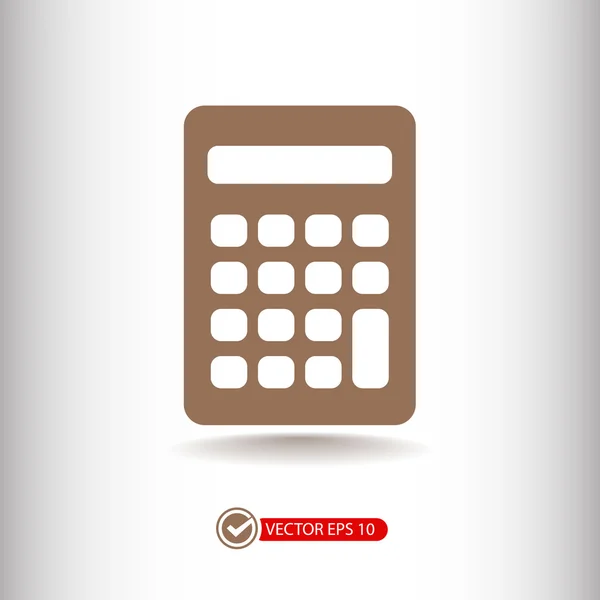 Platte ontwerp calculatorpictogram — Stockvector