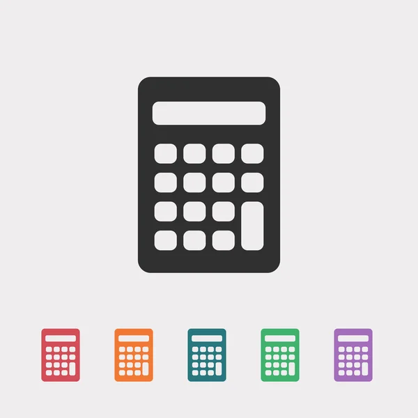 Platte ontwerp calculatorpictogram — Stockvector