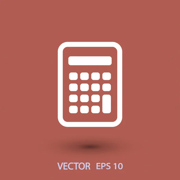 Ícone de design plano calculadora — Vetor de Stock