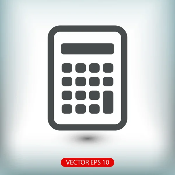 Ícone de design plano calculadora — Vetor de Stock