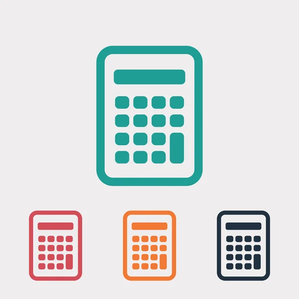 Calculadora icono de diseño plano — Vector de stock