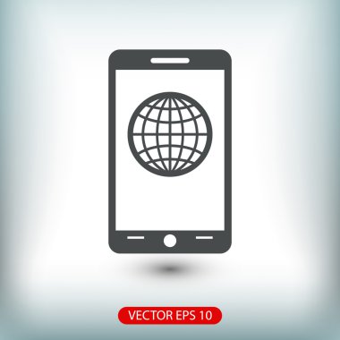 Simge ile hareket eden smartphone 