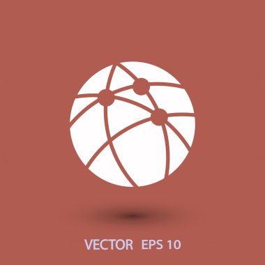 Küresel teknoloji ya da sosyal ağ simgesini