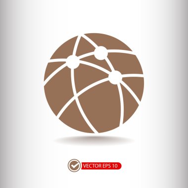 Küresel teknoloji ya da sosyal ağ simgesini