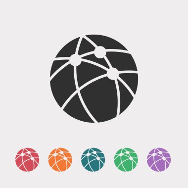 Küresel teknoloji ya da sosyal ağ simgesini