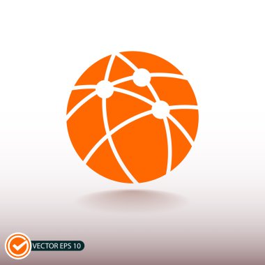 Küresel teknoloji ya da sosyal ağ simgesini