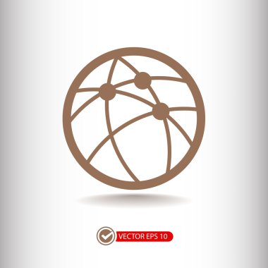 Küresel teknoloji ya da sosyal ağ simgesini