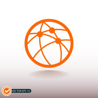 Küresel teknoloji ya da sosyal ağ simgesini