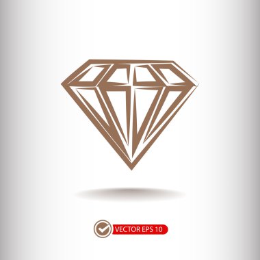 Elmas düz tasarım simgesi