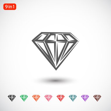 Elmas düz tasarım simgesi 