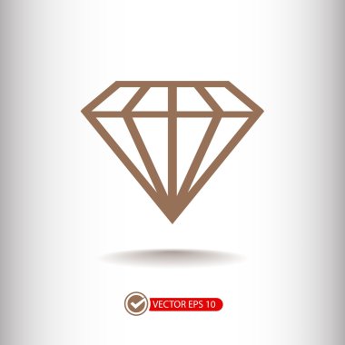 Elmas düz tasarım simgesi 