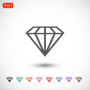 Elmas düz tasarım simgesi 