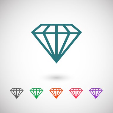 Elmas düz tasarım simgesi 