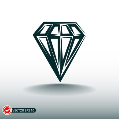 Elmas düz tasarım simgesi