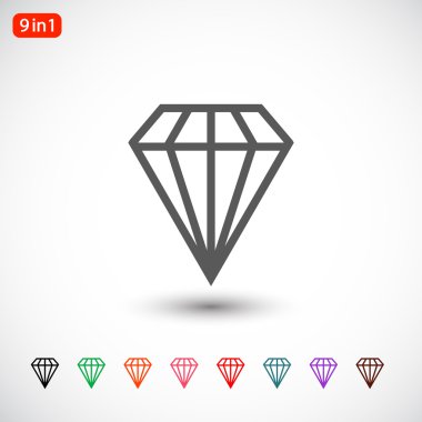 Elmas düz tasarım simgesi