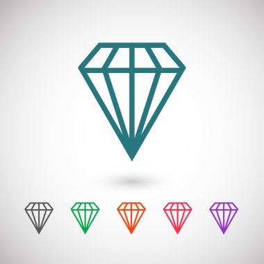 Elmas düz tasarım simgesi