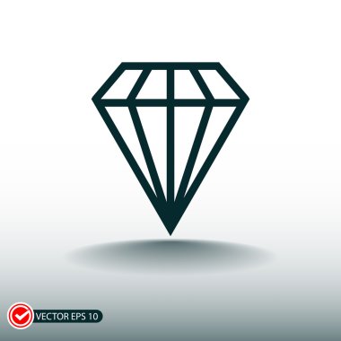 Elmas düz tasarım simgesi