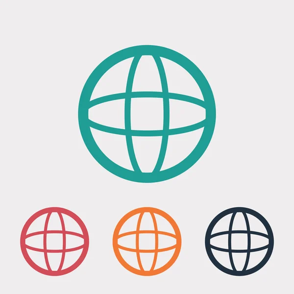 Globe Flat design Icon — Stock Vector