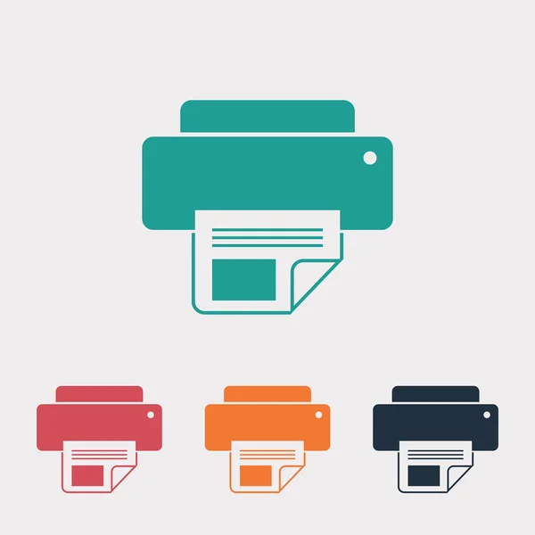 Printer flat design icon — Stock Vector