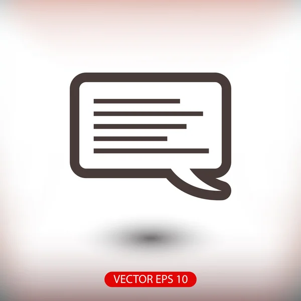 Icône de dialogue design plat — Image vectorielle