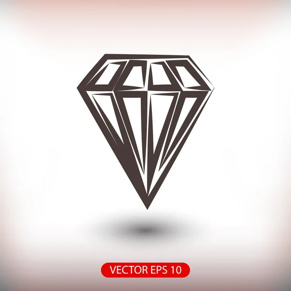 Diamond plochý design ikony — Stockový vektor