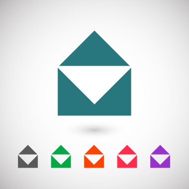 Posta düz tasarım simgesi