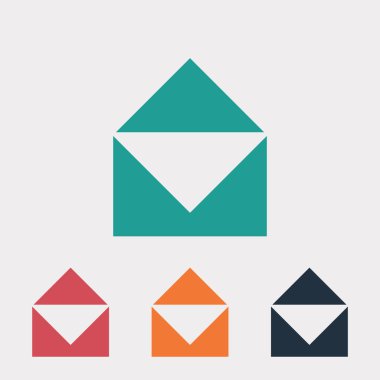 Posta düz tasarım simgesi