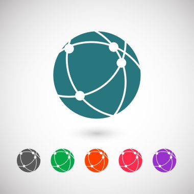 Küresel teknoloji ya da sosyal ağ simgesini 