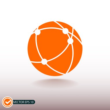 Küresel teknoloji ya da sosyal ağ simgesini 