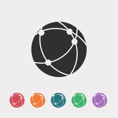 Küresel teknoloji ya da sosyal ağ simgesini 