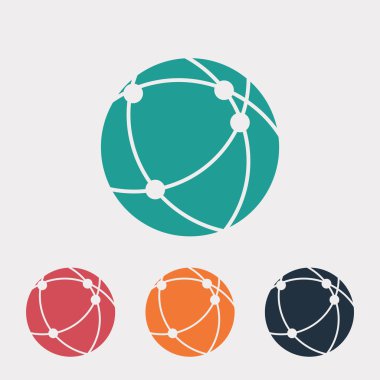 Küresel teknoloji ya da sosyal ağ simgesini 