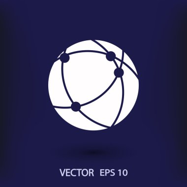 Küresel teknoloji ya da sosyal ağ simgesini 