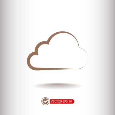 Bulut düz tasarım simgesi