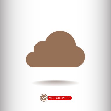 Bulut düz tasarım simgesi