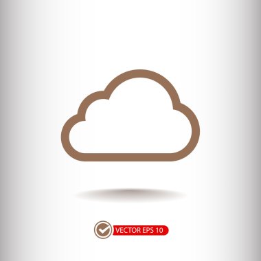 Bulut düz tasarım simgesi