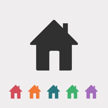 Ev düz tasarım simgesi