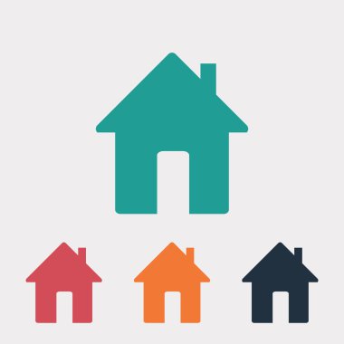 Ev düz tasarım simgesi