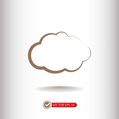 Bulut düz tasarım simgesi