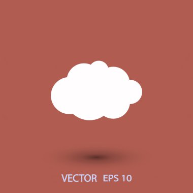 Bulut düz tasarım simgesi