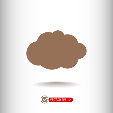 Bulut düz tasarım simgesi