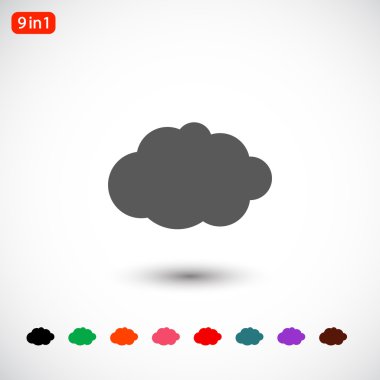 Bulut düz tasarım simgesi