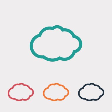 Bulut düz tasarım simgesi